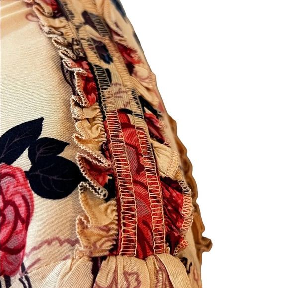 Matilda Jane Peach Floral Ruffle Livery Millie Top - Picture 4 of 8